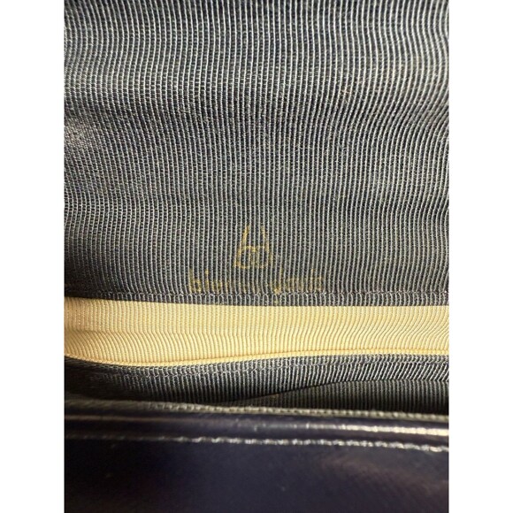 Vintage Bienen Davis Navy Accordian Style Handbag - Picture 10 of 16